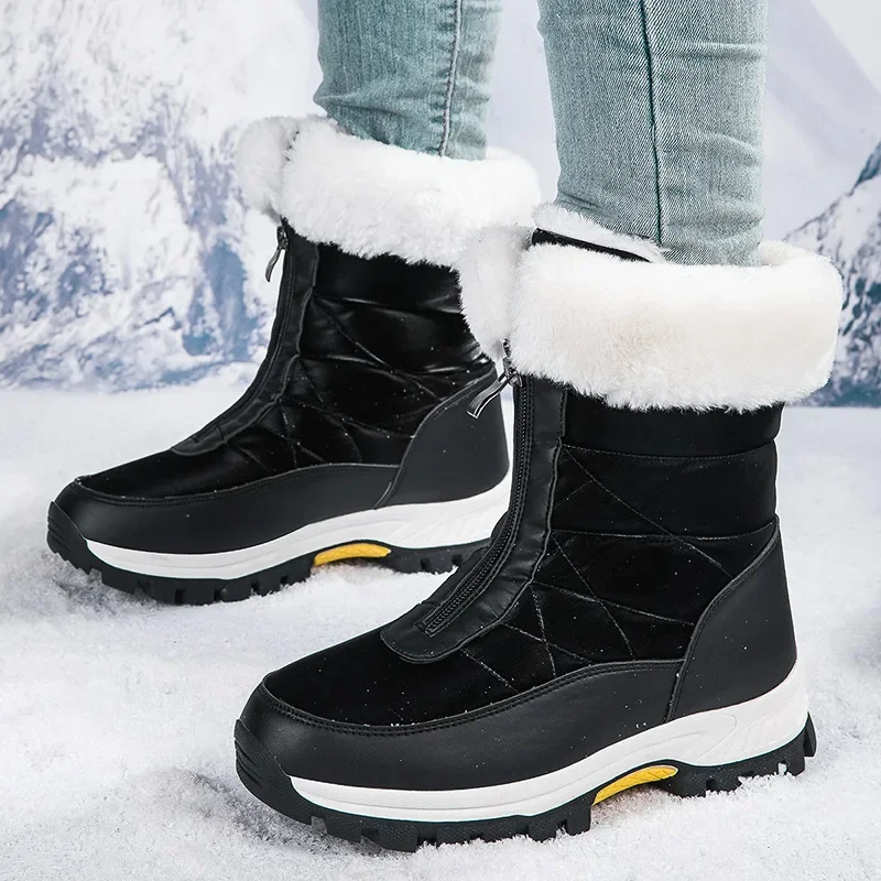Winter Hot Sale Plush Snow Boots for Women Outdoor Anti-skid Female High Shoes Soft Comfortable Botas Mujer Fashion All-match35 6e8a