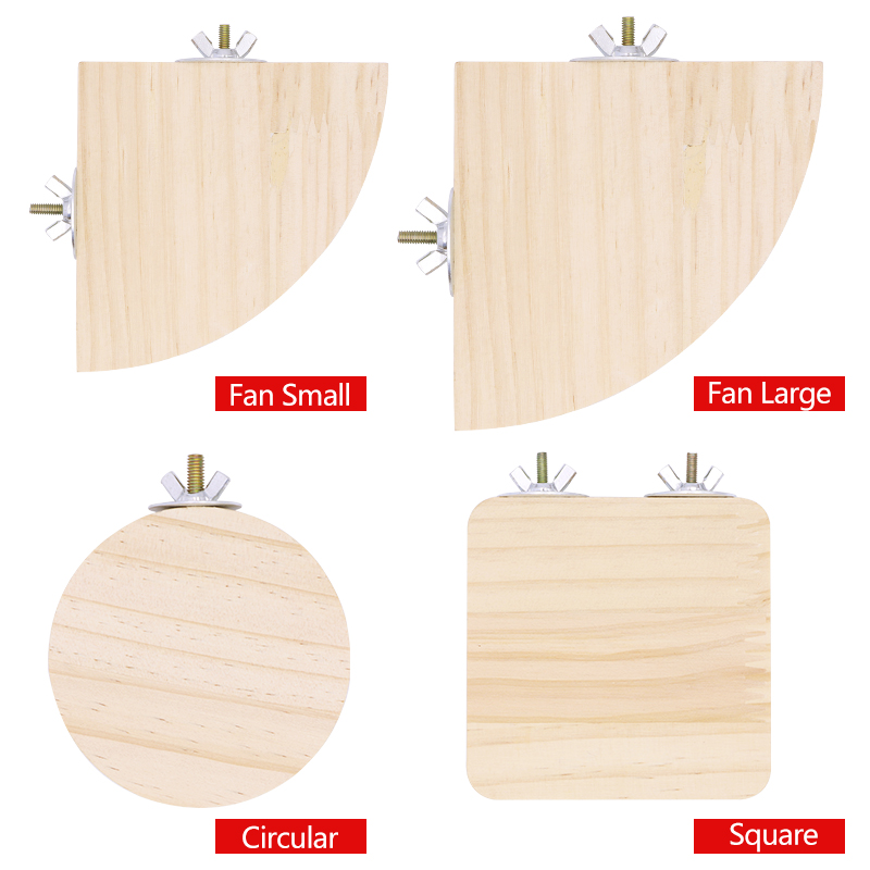 Parrot Bird Wood Platform Stand Board Rack Toy Hamster Branch Perches Bird Cage Hanging Wooden Pet Stand Board Bird Supplies