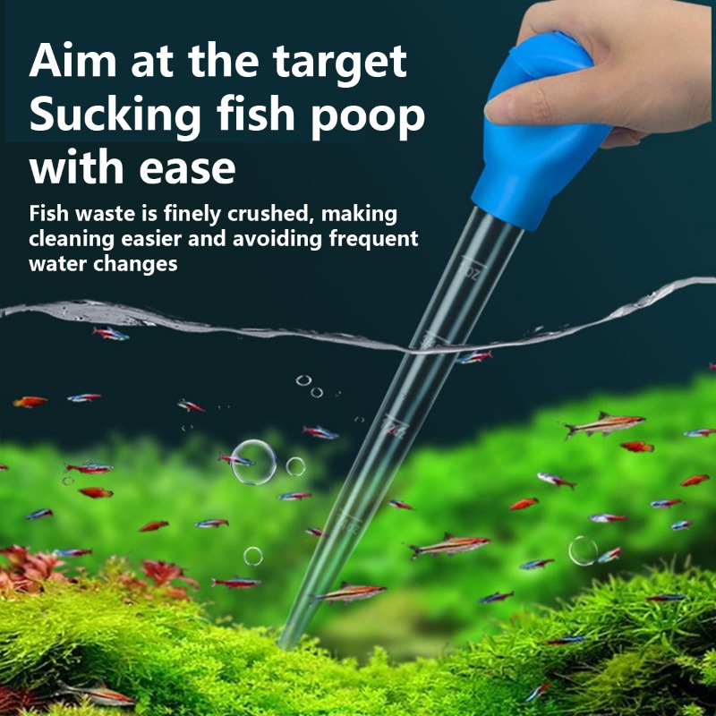 Small Aquarium Mini Water Changer Suction Pumping Hose Large Dropper Universal Manual Feeding Ware Fish Tank Cleaning Tools