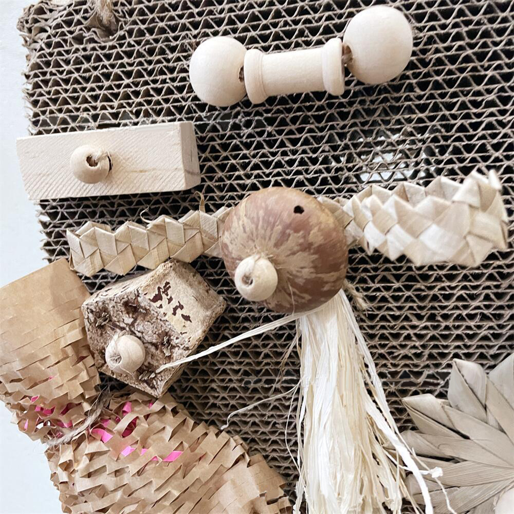 Bird Foraging Toys Bird Cage Accessories Parakeet Cardboard Paw Grinding Perch For Budgie, Finches, Cockatiel