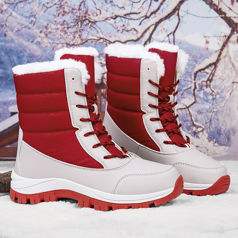 Snow Waterproof, urious, and Comfortable Thick hot Soled Long Boots Women's 2023 Winter NEW hot Warm Flat Shoes