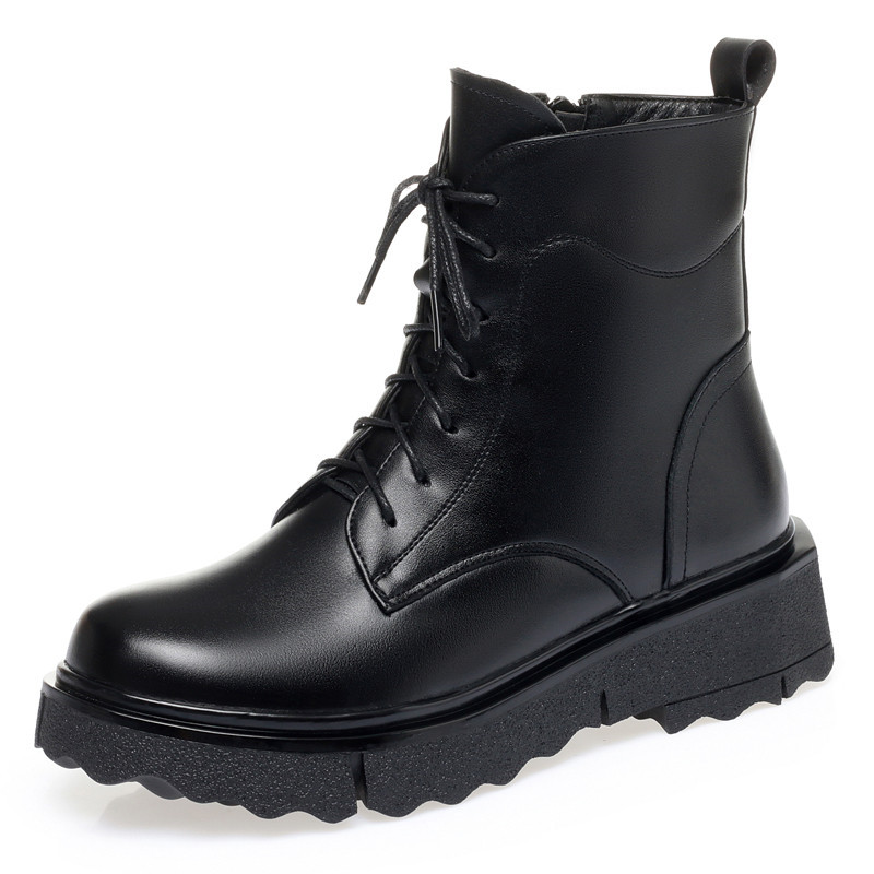 AIYUQI Ladies Winter Marton Boots 2024 New Large Size Women Ankle Boots Genuine Leather Wool Warm Non-slip Female Snow Boots