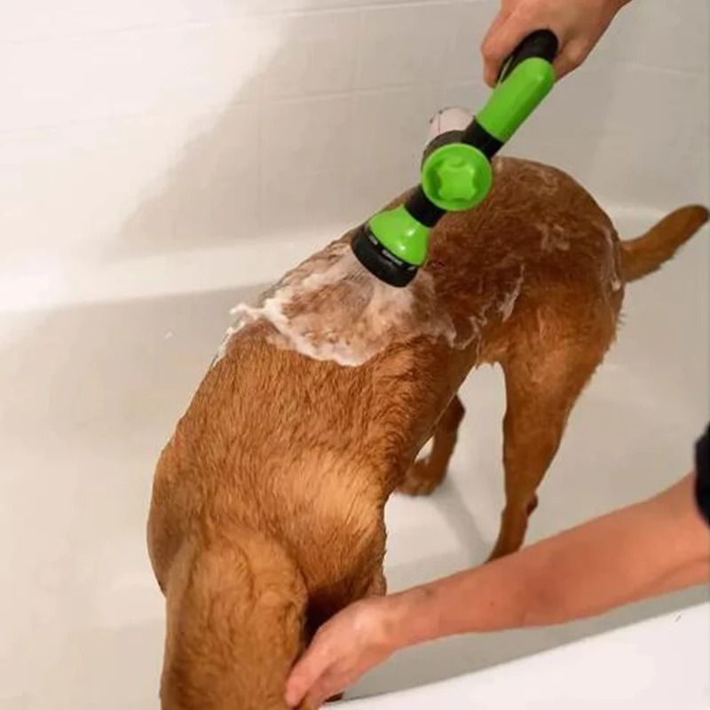 High-pressure Sprayer Nozzle Hose dog shower Gun 3 Mode Adjustable Pet Wash Cleaning bath Water Foam Soap Sprayer dog clean tool