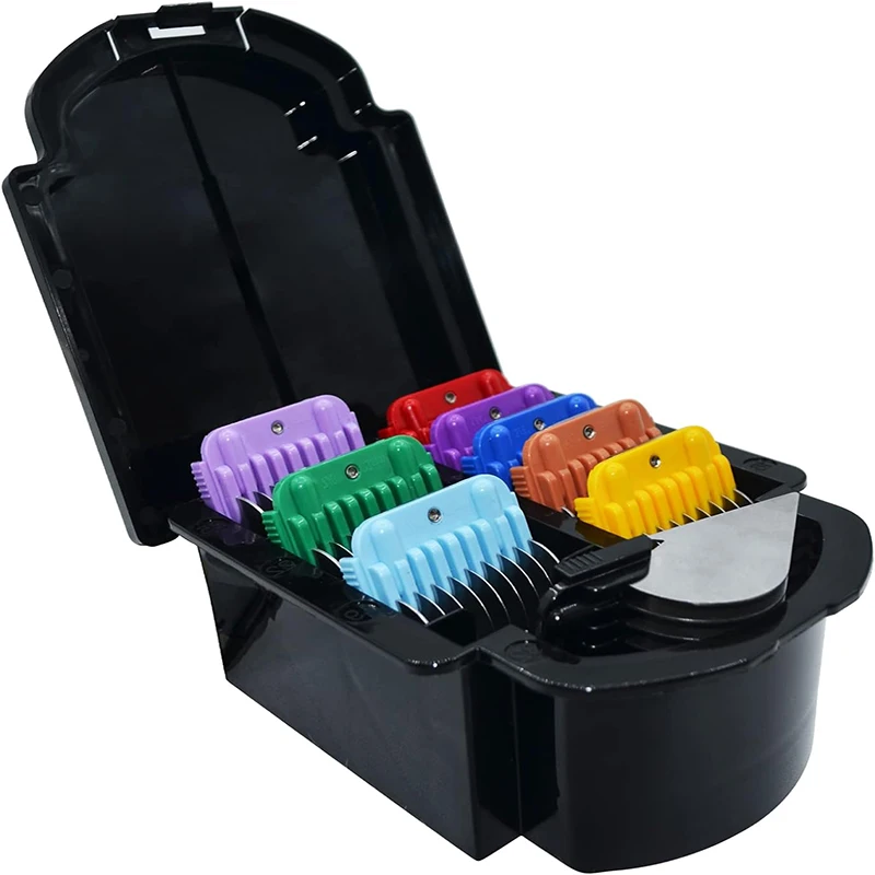 9 Colors Animal Stainless Steel Dog Guide Comb,Only For 10#/15#/30# Detachable Blade,For Andis,Oster A5,Wahl KM Series Clipper