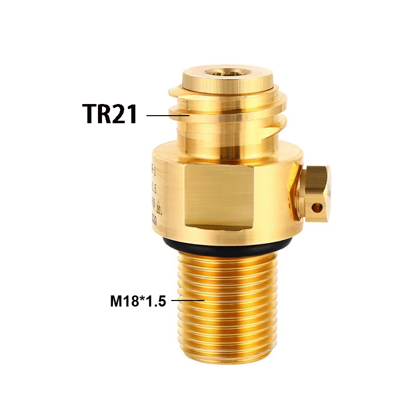 Aquarium gas cylinder valve inflation top needle valve TR21 gas cylinder valve CO2 high-pressure aluminum gas cylinder valve
