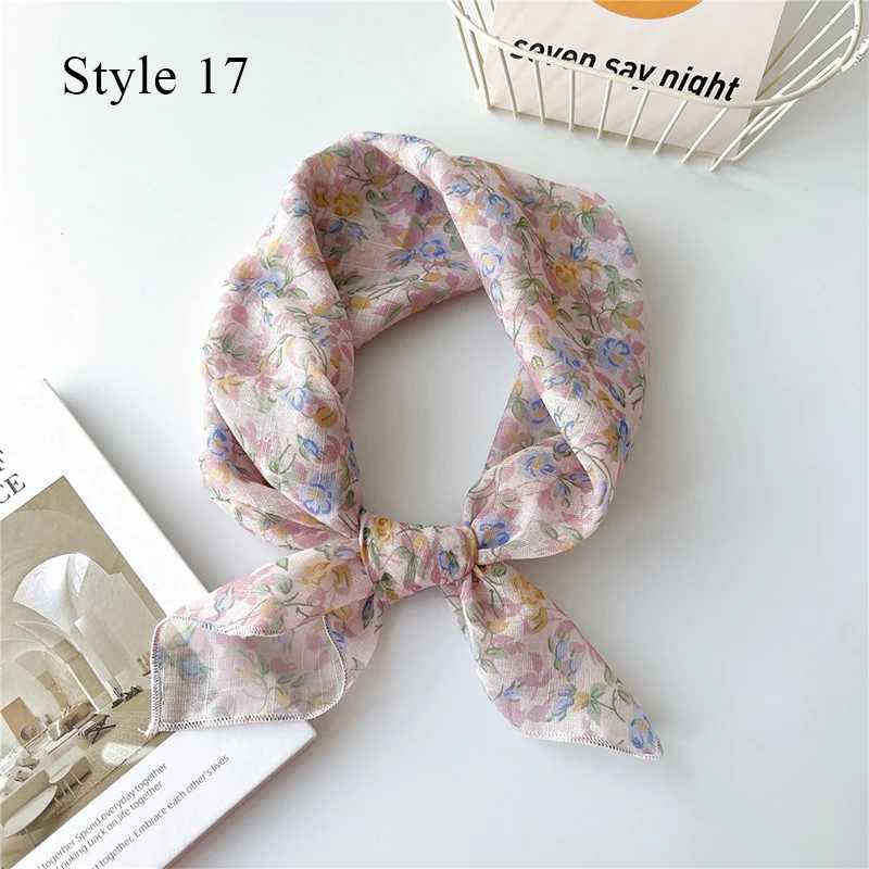 58cm Cotton Linen Girl Square Scarf Wen Fashion Banda Hair Accessories Turban Hairband band X250319