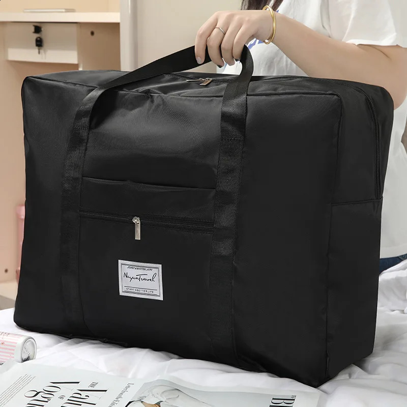 Large capacity Travel Bag Shoulder Bag Nylon Fabric Portable Moving StorageBag Folding Luggage Bag Aircraft Bag 250224