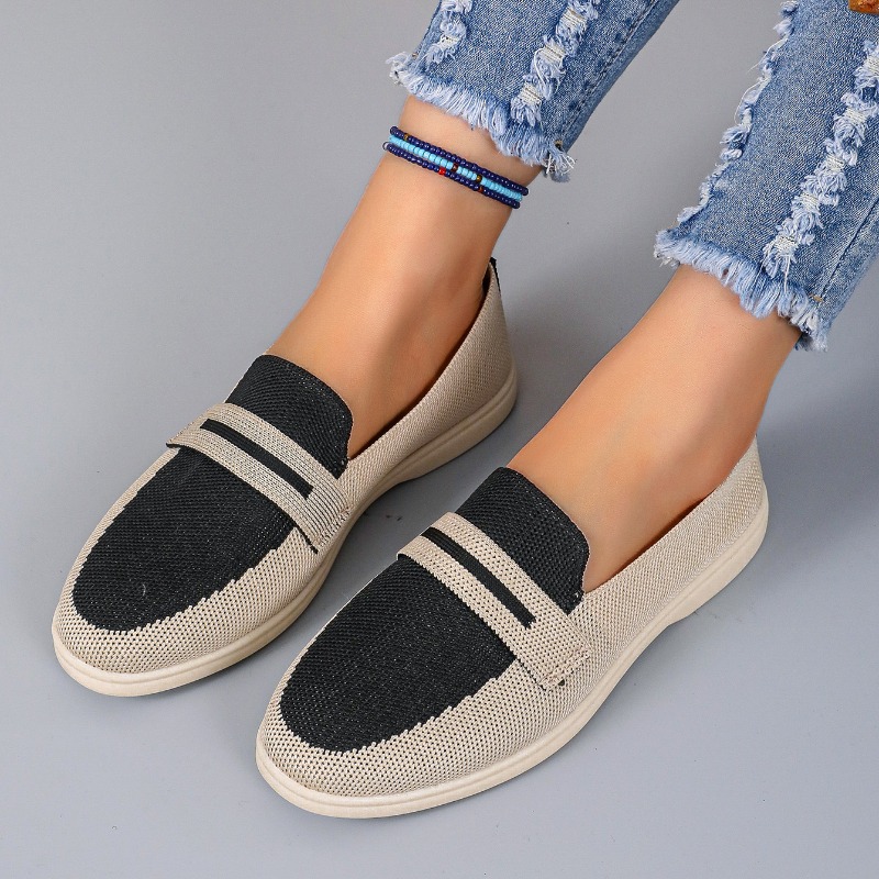 New Women Black Shoes Brand Casual Flat Shoes Leather Cashmere Single Shoes Ladies Walking Non Slip Femme