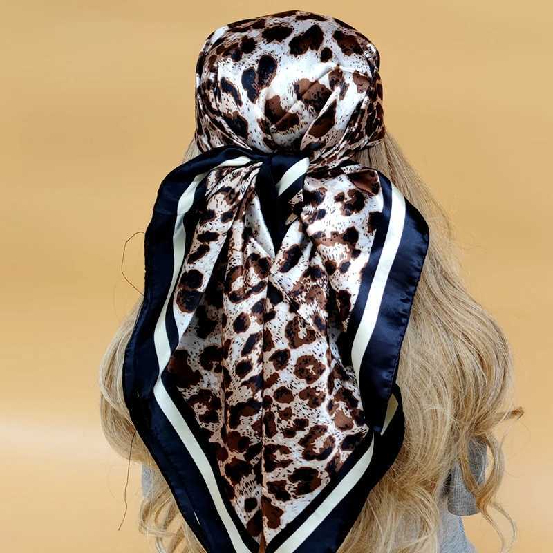 90X90CM Fashion Kerchief Silk Satin Collar Scarf Printed Headscarf Fem Square Shawl Wrapped Womens Muffler Belt X250324