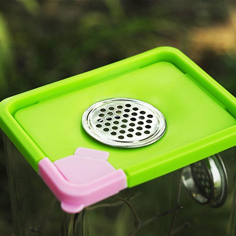 Reptile Breeding Box Clear Acrylic Terrarium Feeding Box With Stainless Steel Ventilation Nets For Spider Scorpion Snail Reptile