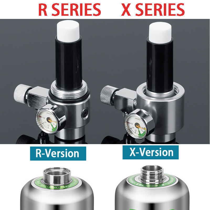 ZRDR Fish Tank CO2 Generator Steel Cylinder Single/Double Gauge Valve Electromagnetic Valve Fish Tank CO2 Generator Accessories