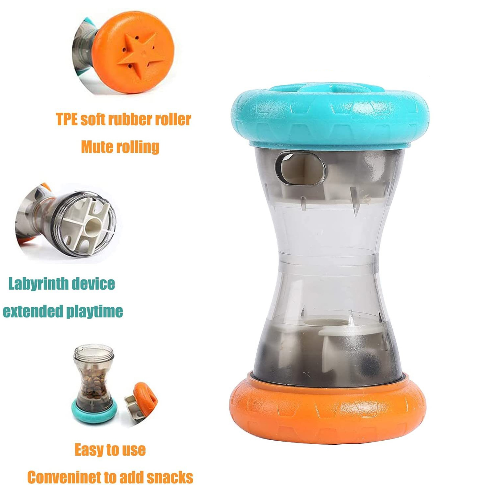 Interactive Food Dispensing Toy for Pet Training, Treat Dispensing, Cat and Dog, Automatic Feeding