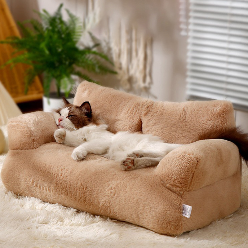 Bed Soft Cozy Cat Sofa Detachable Warm Pet Kennel Cushion For Small Medium Large Dogs Indoor Puppy Sleeping Mat