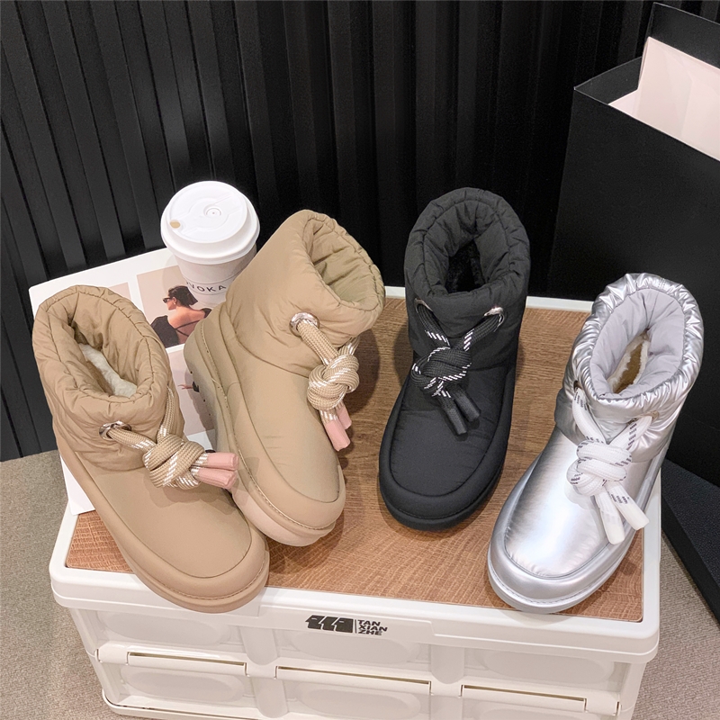 AIYUQI Snow Boots For Women 2024 Winter New Platform Mid-tube Women's Short Boots Fashiona Fur Warm Women's Winter Shoes