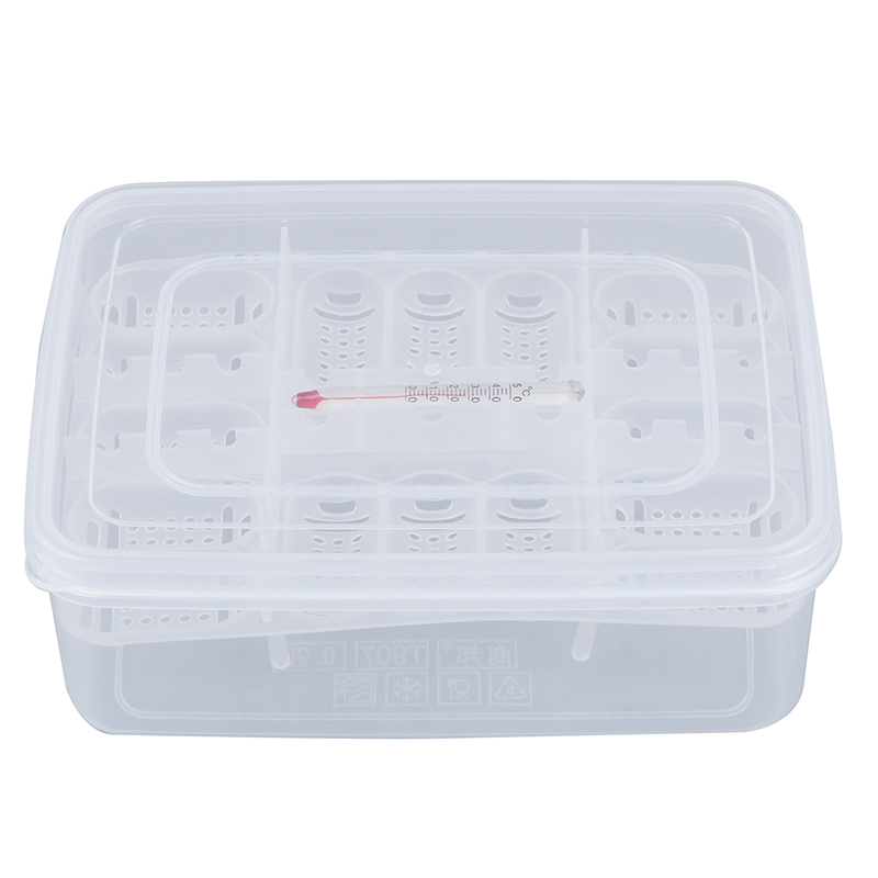 16 Egg Incubator Tray+Thermometer DIY Incubation Gecko Lizard Snake