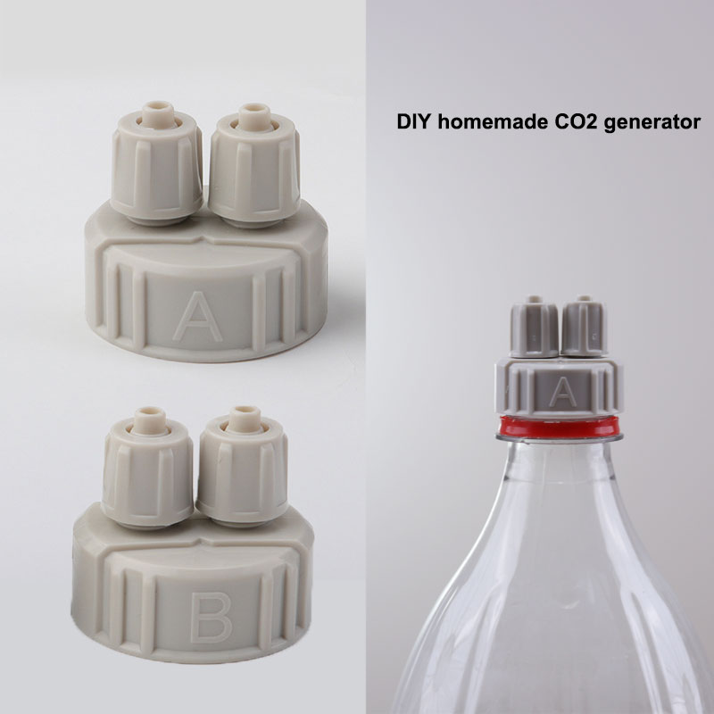 Aquarium CO2 System Generator Bottle Cap fishbowl plants DIY Air Diffuser Generator Tool Carbon Dioxide Reactor Instrument