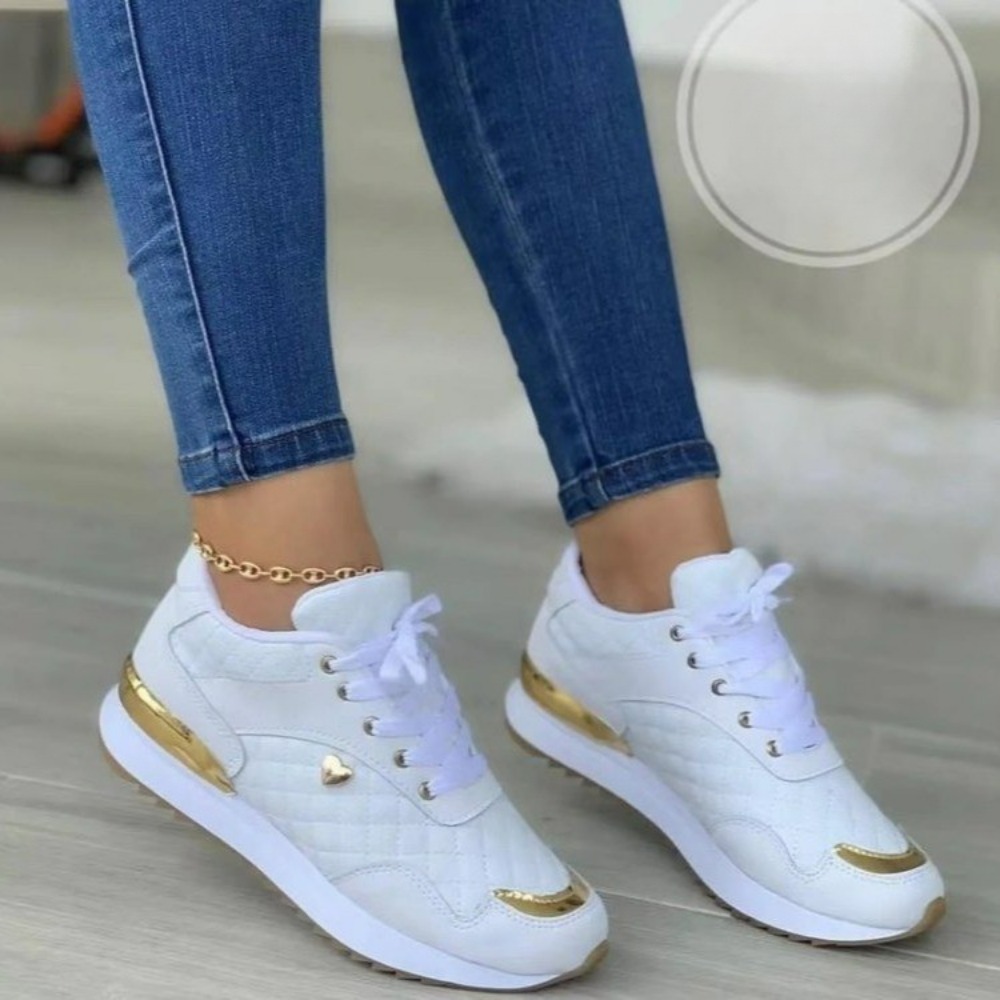 Lace-Up Women's Sneakers: Outdoor Running Walking Shoes
