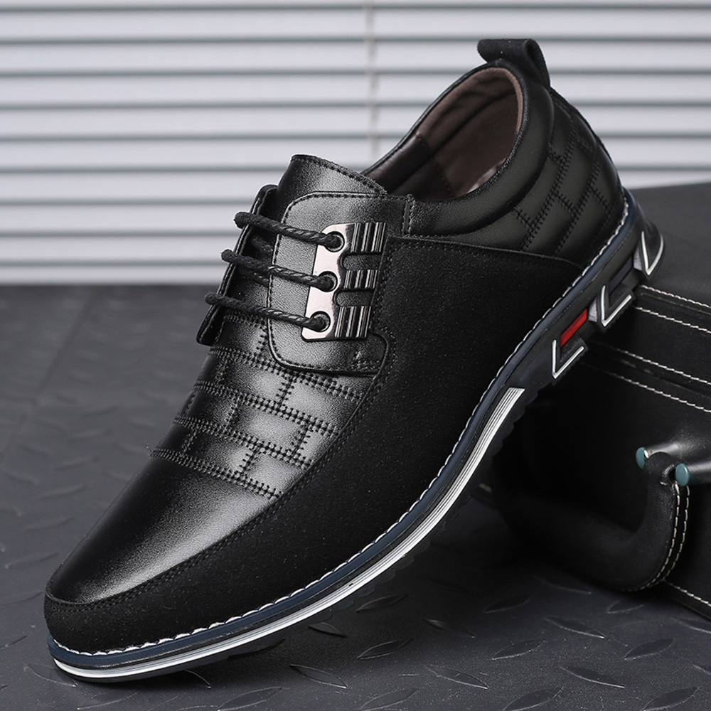 Men's casual shoes lace up round toe sports shoes Italian men's leather men's social shoes free shipping elegant men's shoes