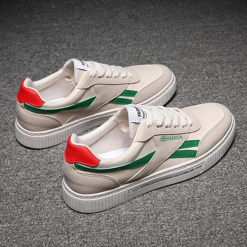 Spring New Men's Casual Shoes Outdoor Walking Men Canvas Shoes Designer Fashion Flat Sneakers Breathable Lace Up Men Tenis Shoe