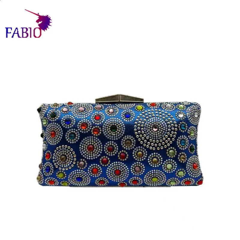 African mom multicolor bright diamond n womens bag dinner dress elegant club 240903