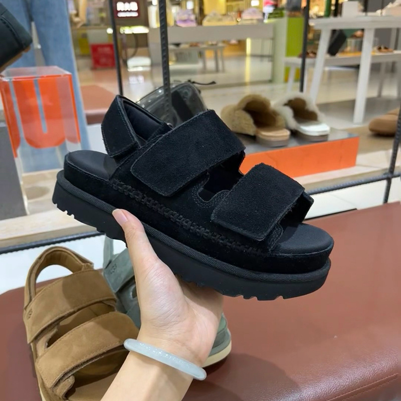 Soled Thick Women's Summer 2024 New Fashion Round Head Sandals Elastic Band Ankle Strap Casual Shoes Female Versatile