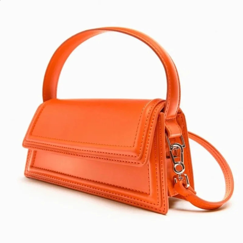 Fashion Sling Shoulder Bag Trend PU Leather Messenger Handbags Solid Color Leisure Stylish Crossbody Bags For Women Girls 240902