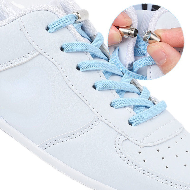 2025 new New 2 Pcs No Tie Shoelaces Elastic Outdoor Leisure Sneakers Quick Safety Flat Shoelace Kids And Adult Unisex Lazy laces cb9f f852 f85