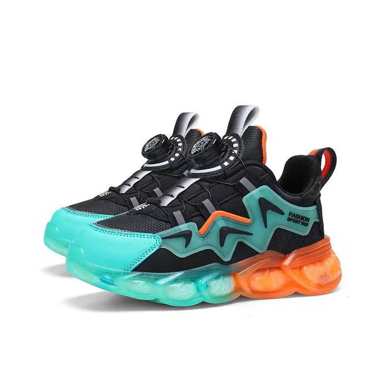 Summer Children Sneakers Breathable 5-16Years Boys Running Shoes New Swivel Buckle Kids Sport Shoes Outdoor Casual Trainers M240903