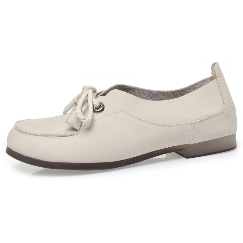 Vintage AIYUQI 2024 New Casual Spring Ladies Round Toe Lace-up Genuine Leather Large Size Women's Shoes fb5a