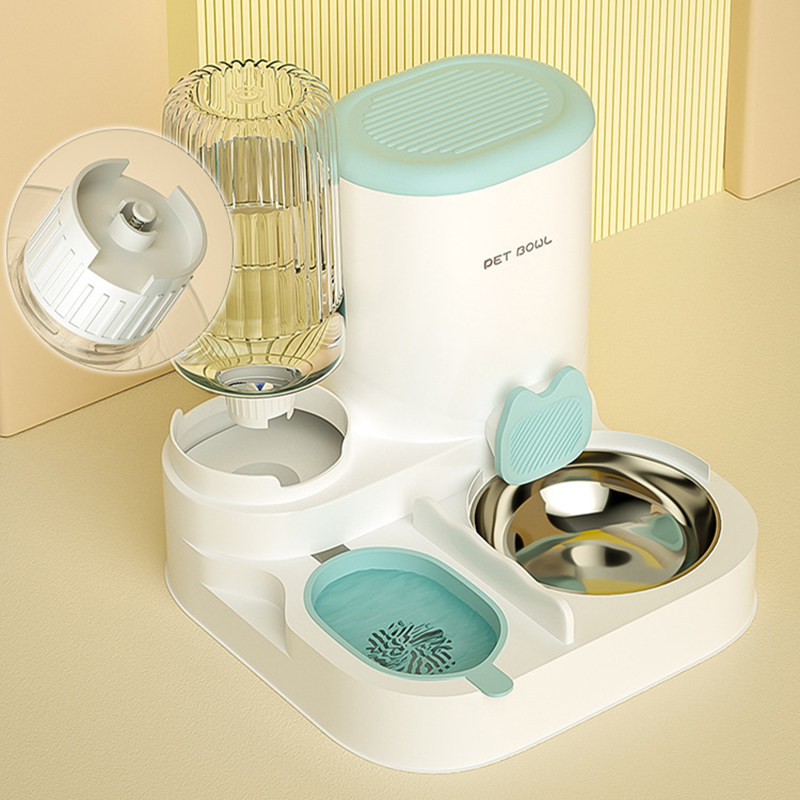 Cat Automatic Feeder Drinking Bowl Pet Water Dispenser for Puppy Cat Combination Grain Storage Bucket Cat Accessories
