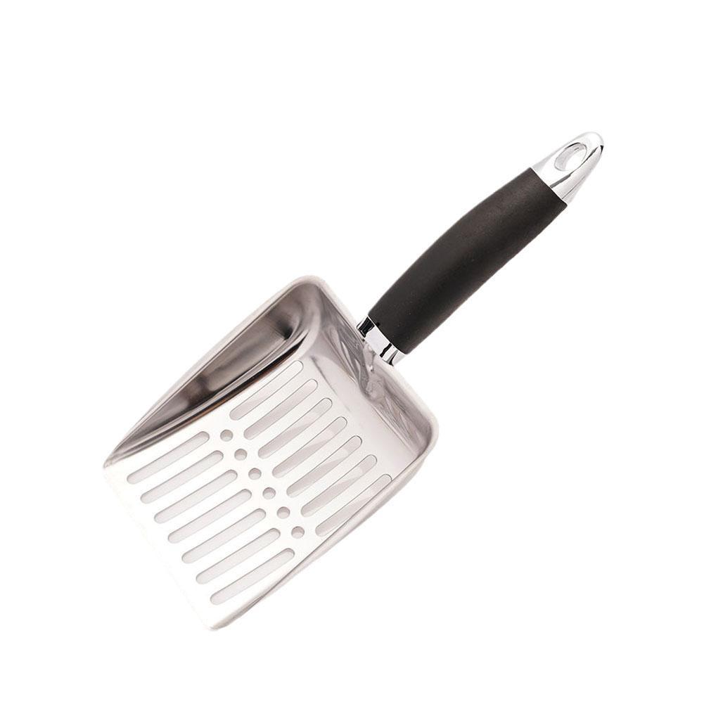 1 PCS Stainless Steel Metal Cat Litter Scoop Long Handle Litter Scooper Deep Shovel For Cat Kitten Litter Box Cleaning Tool R8J1