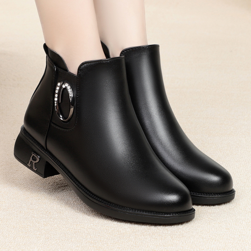 AIYUQI Women's Winter Boots Anti Slip 2024 New Large Size Women's Snow Boots Wool Warm Women's Ankle Boots