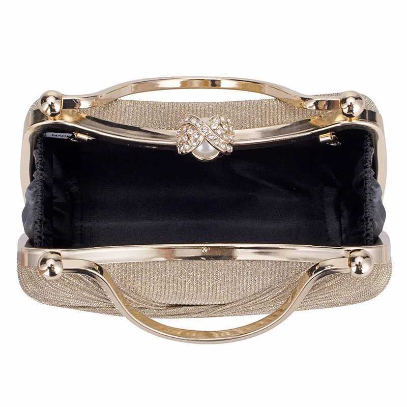 CMM 2024 Women s Evening Handbags Crystal Diamond Pearl Clutches Sequins Satin Pleated Wedding Party Purse Box Chain Shoulder Bags 240903