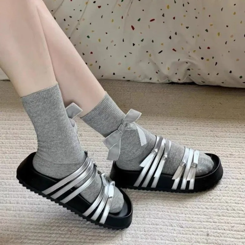 Flats Platform Women Slippers Beach Dress Shoes Casual Sandals Fashion Summer Flip ps 2024 New Brand 855d 09c