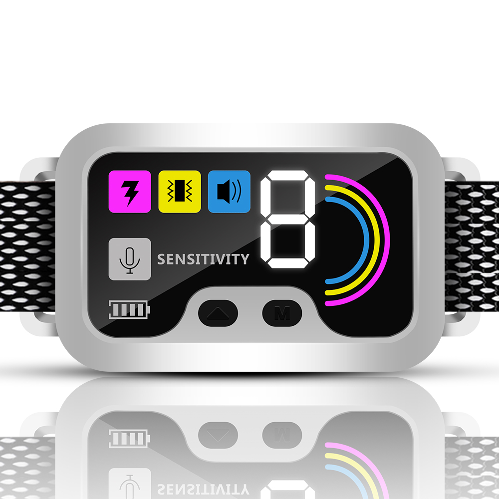 Dog Bark Collar,Rechargeable Smart Barking Collar, Anti Bark Training Collar with Adjustable Sensitivity Beep Vibration Shock