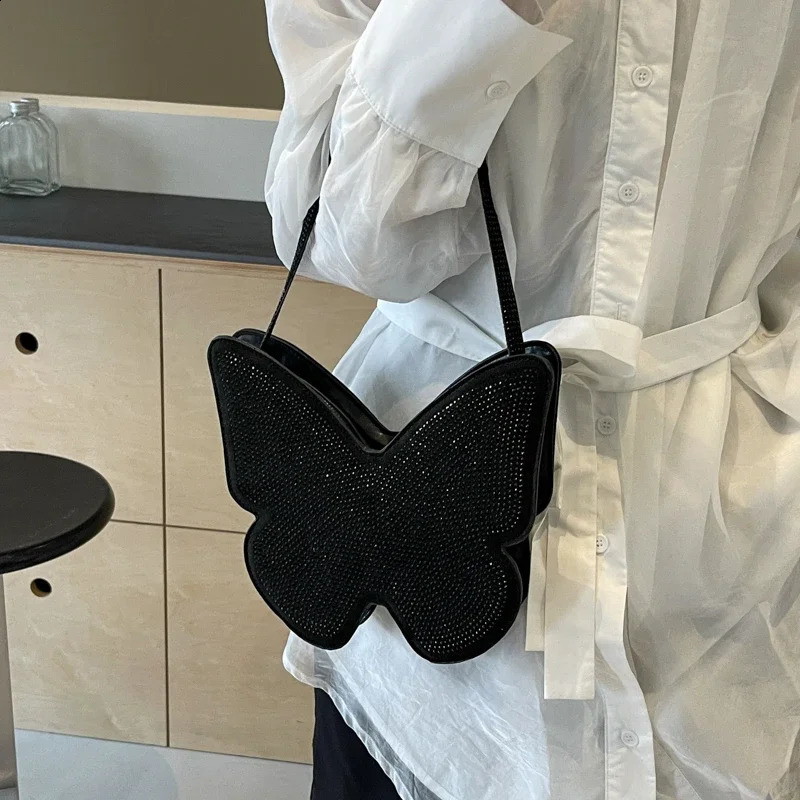 on Sale PU fashion Butterfly Female Shoulder Bags Zipper High Quality Handbags for Women Bolsas Femininas 240902
