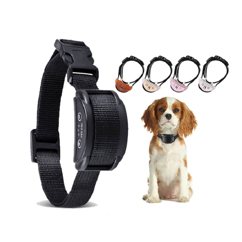 Paipaitek Dog Anti-barking Collar IP65 Waterproof Adjustable Pet Dog Training Collar Dog Trainer Device Pet Supplies In stock