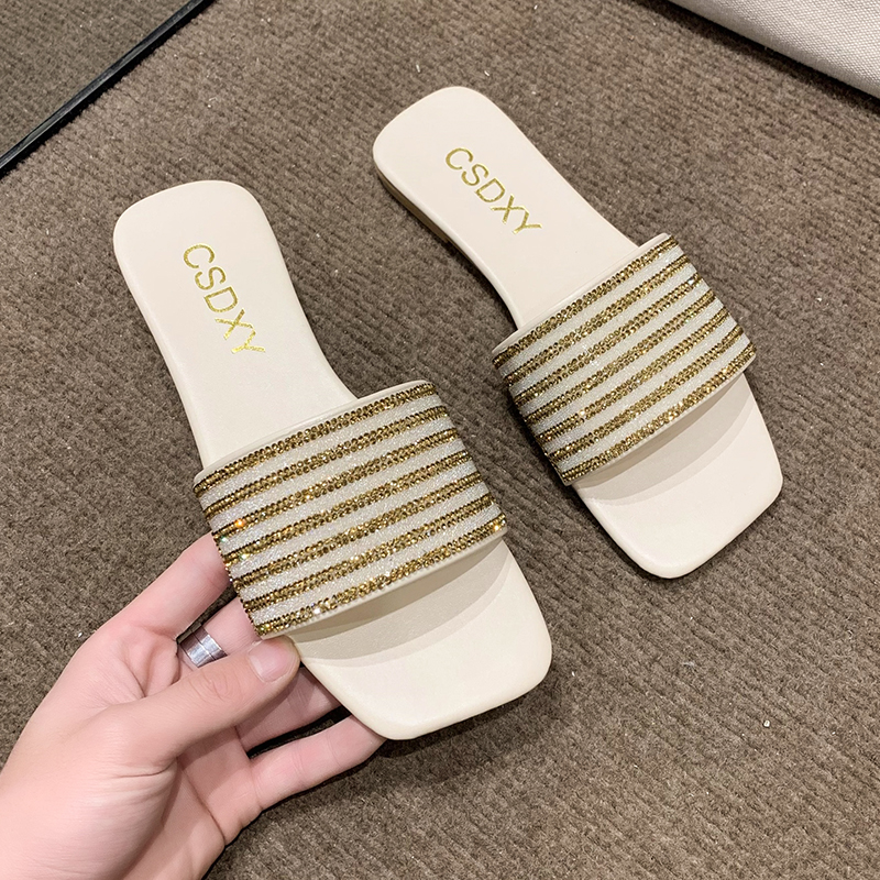 Slippers Brand Flat Anti Outdoor Open Toe Beach Sandals Sexy New Fashion Design Slip on Women's Shoes aea9