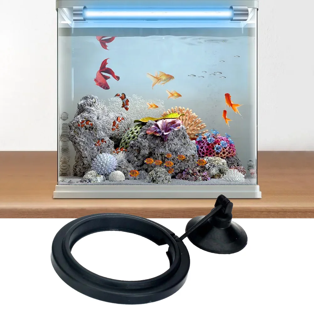 1/5PCS Fish Food Feeding Ring Fishing Equipment with Suction Cup Station Floating Food Tray for Guppy Betta Aquarium Accessories