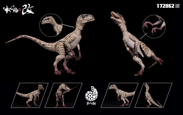 in stock Nanmu studio Velociraptor Blood Knight White Queen Jurassic dinosaur 1/12 Action Figures