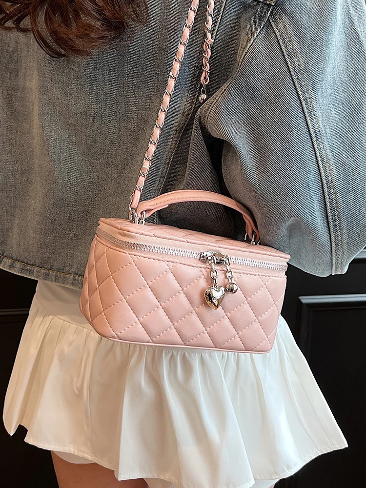 Trendy Diamond Lattice Box Handbag and Wallet Womens Shoulder Cross Body Bag Womens Messenger Bag High Quality 241105