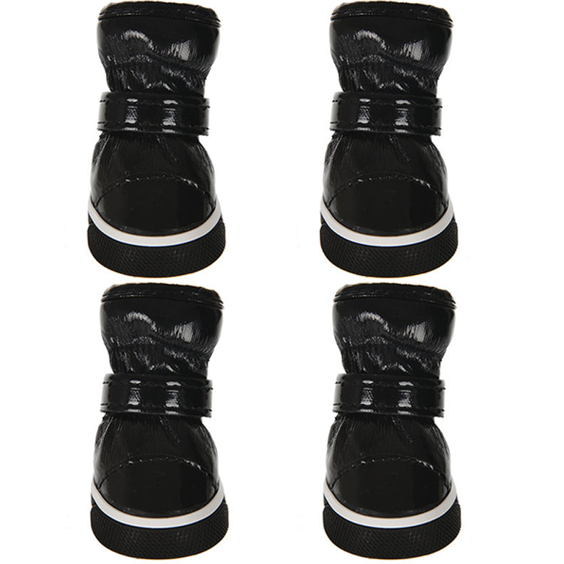 4Pcs/set Pet Shoes Winter Warm Waterproof Slip Fleece Dog Snow Boots for Dogs Puppy Rain Footwear Accessories Chihuahua Bulldog