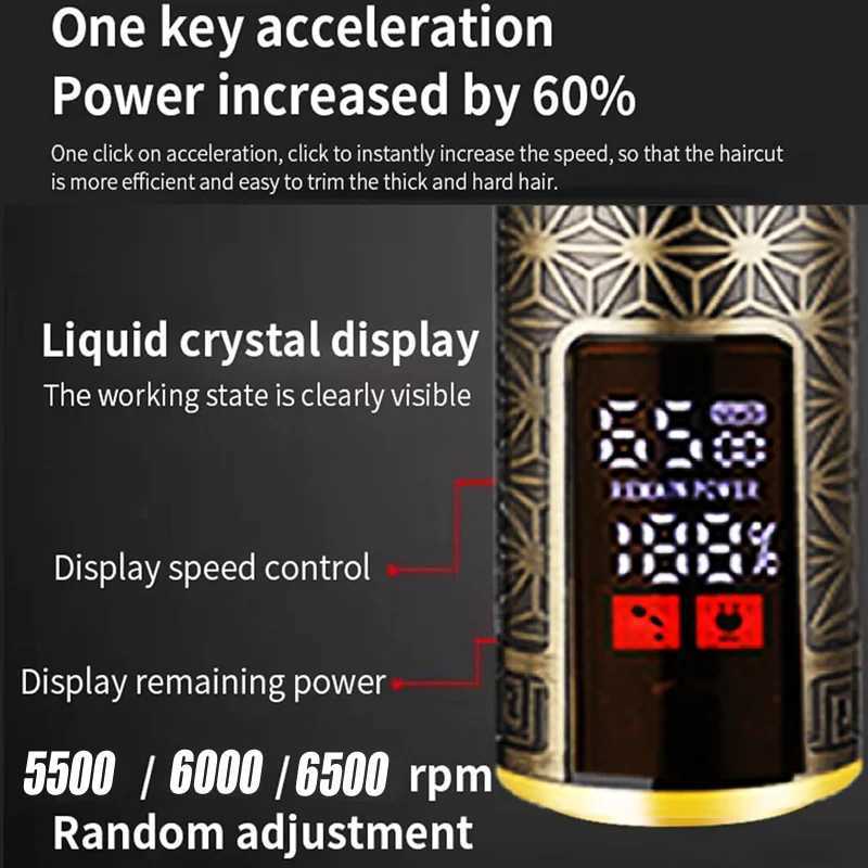 Professional Hair Clipper for Men Cutting Machine Shaving Haircut Beard trimmer Barber Cutter Mower Mens Electric Shaver W241227