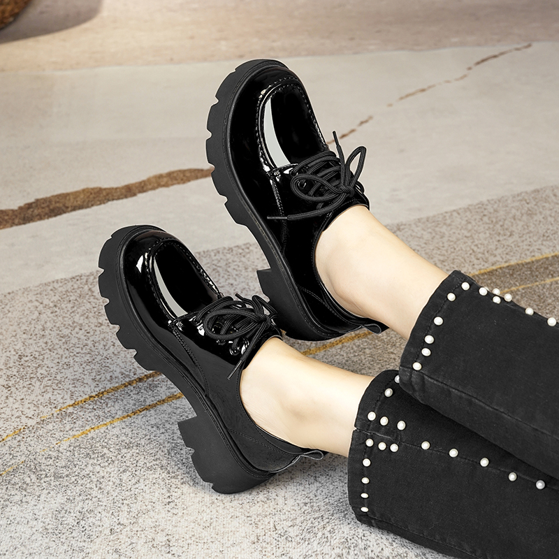 2025 NEW Loafers AIYUQI Genuine Leather Spring New Women British Style Platform Lace up Round Toe Women s Shoes f s