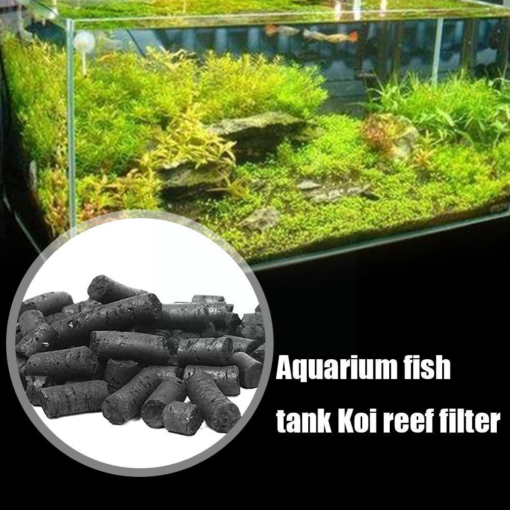 100g Activated Charcoal Carbon Pellets in Free Mesh Media Bag for Aquarium Fish Pond Tank Canister Filter M0Z7