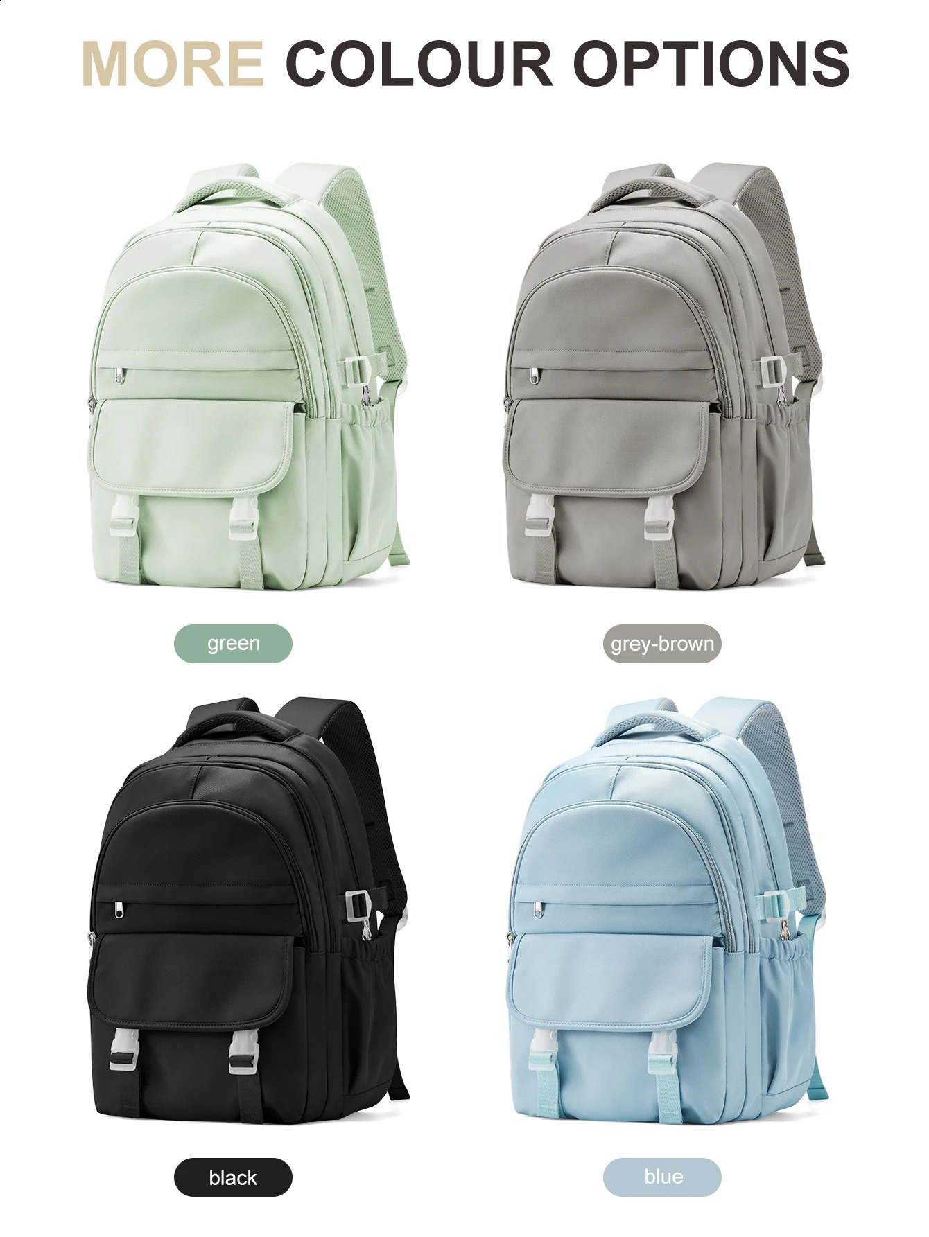 Teenage girl boy casual backpack high school day bag female daily travel laptop 240903