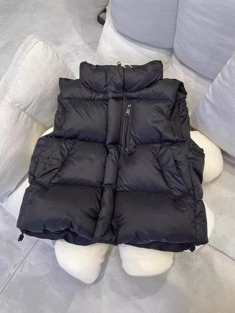 L4856 Kids Puffer Jacket Vest Kids Boy Girl Hooded Outfit Solid Color Linghtweight Winter Coat Sports Winter Padded Parka Keep Warm