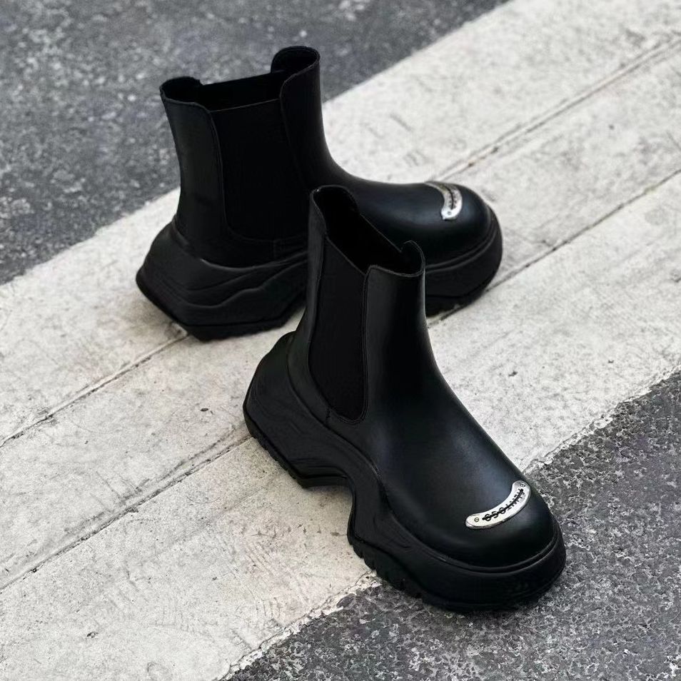 New Designer 2023 Platform Shoes Women Round Toe Spring Autumn Fashion Ankle Female Botines De Mujer Boots b5f1