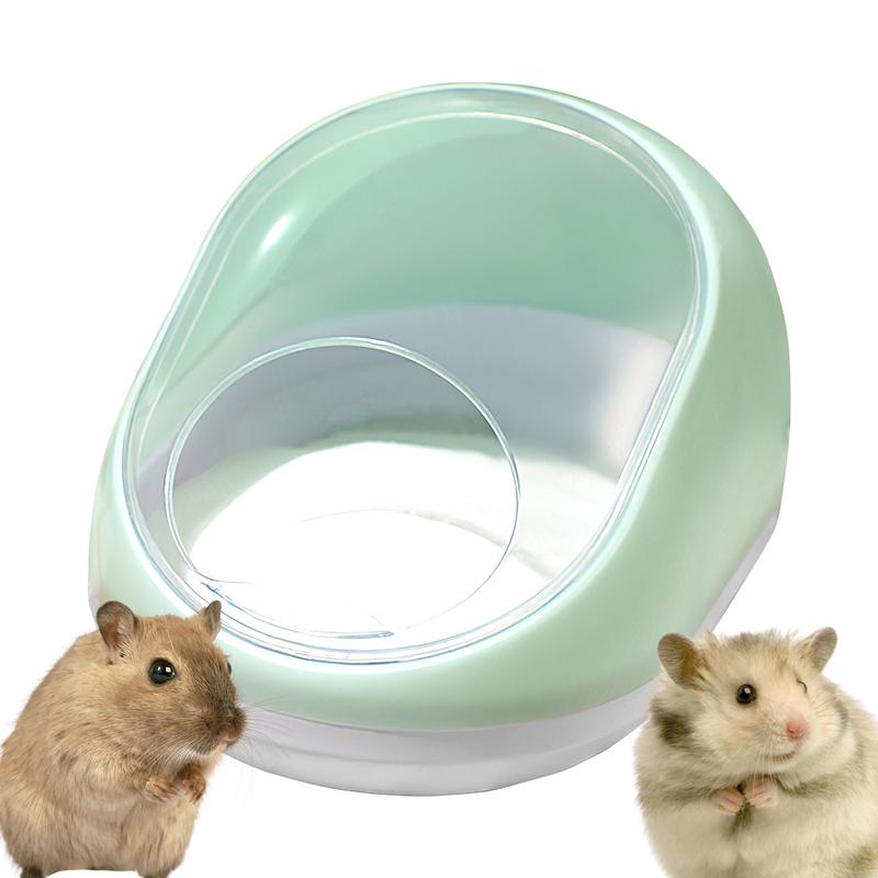 Hamster Hideout Chinchilla Bathtub Box Hamster Bathing Bowl Transparent Beds, Sand Bath Box Small Animal Habitat for Small Pet