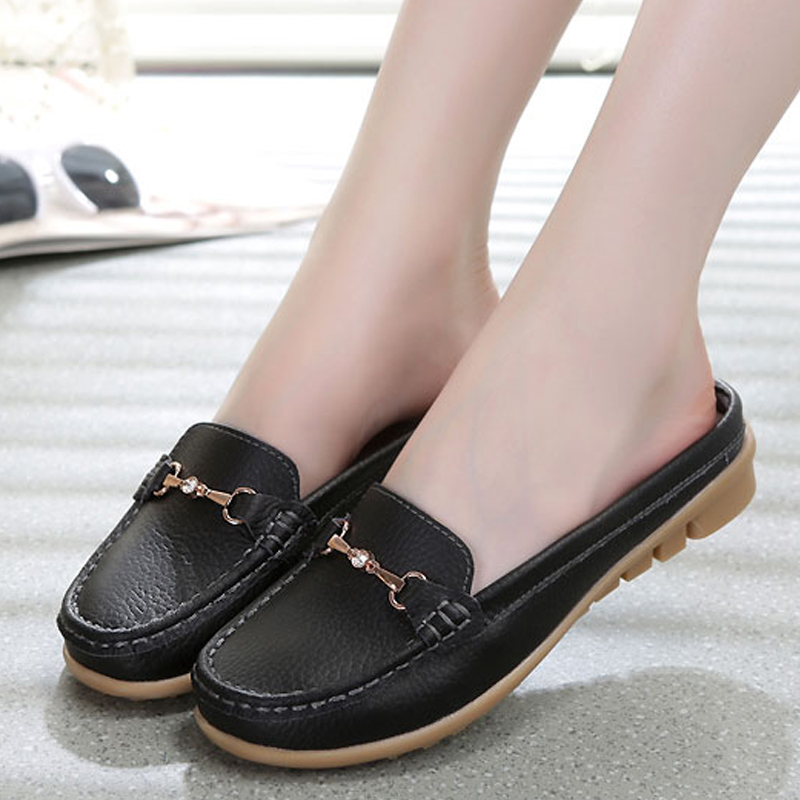 2021 Wear Flat Spring and Autumn Half Bag Women Baotou Slippers Casual Beach Shoes Fashion Lazy NEW hot One Pedal
